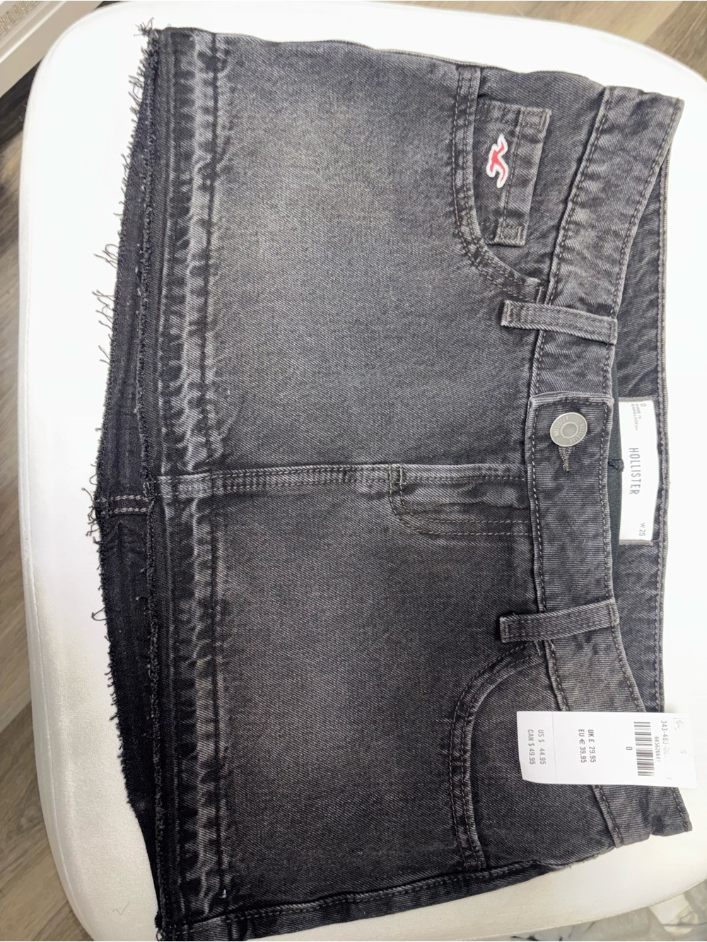 Hollister Men's Washed Black Slim Jeans